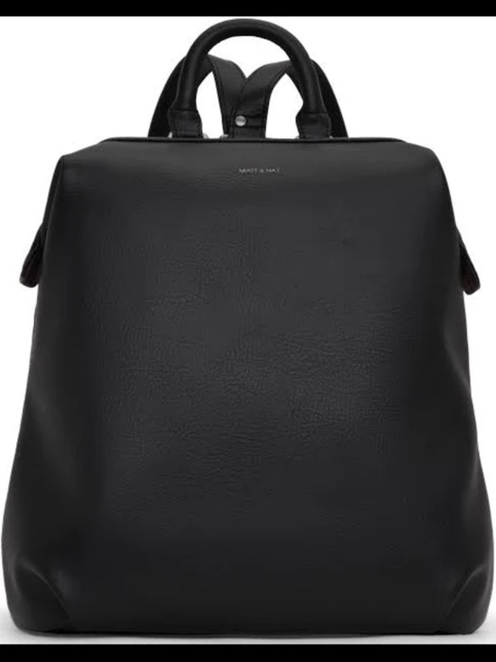 Matt & Nat Black Convertible Vegan Leather Backpack Tote Stylish Matt & Nat